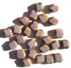 25 9mm Diamond-Shaped Window Beads Opaque Speckled Mauve